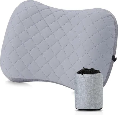 Produktbild von Famanu Reise-Nackenkissen ergonomisch - aufblasbar, grau