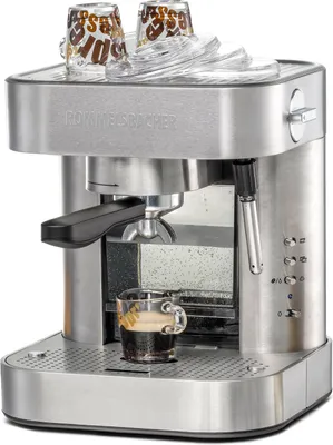 Produktbild von Espresso Maschine EKS 2010 ElPresso automatico, 19 Bar Pumpendruck, elektronische Bedienung, programmierbare Tassenfüllmengen, 2-Loch Siebträger, Edelstahl Filtereinsatz für 1 bzw. 2 Tassen