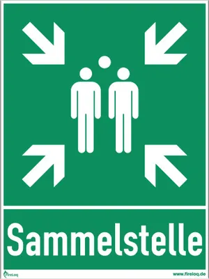 Produktbild von Sammelstelle mit Text Kunststoffplatte 30cm x 40cm