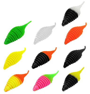 Produktbild von FTM Omura Baits Pongo 6,5cm 3,2g - 5 Gummiköder, Geschmack:Knoblauch, Farbe:schwarz/neon orange