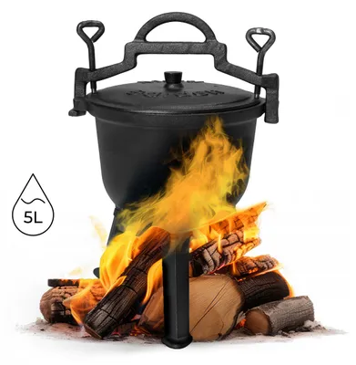 Produktbild von MultiGarden VK5L Standkessel aus Gusseisen, 5 l, mit Ständer