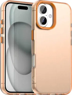 Obrázek produktu pro Pouzdro pro iPhone 17, tenké poloprůhledné matné nárazuvzdorné pouzdro na telefon Pomerančový