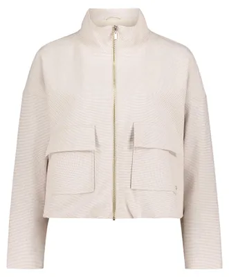 Produktbild von Lässige karierte Jacke mit Reißverschluss aus Polyester, 56 cm Gesamtlänge