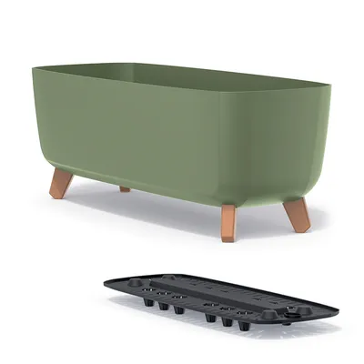 Obrázek produktu pro nabbi Plastový květináč na nožičkách DGCL600 58 cm - zelená