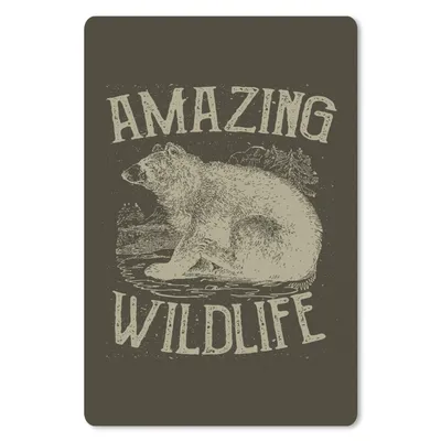 Produktbild von MuchoWow® Mauspad Mousepad Jahrgang - Bär - Natur 18x27 cm - Mousepads - Maus Mat - Pad - Mausunterlage