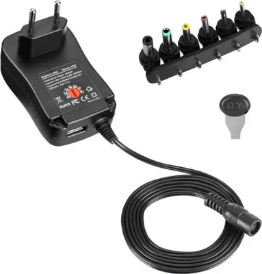 Produktbild von Techly IPW-NTS1000G2, Universal, Drinnen, 110 - 240 V, 50/60 Hz, 12 W, 3, 4.5, 5, 6, 7.5, 9, 12 V