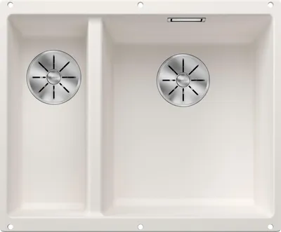 Produktbild von BLANCO SUBLINE 340/160-U, Schrankwaschbecken, Silgranit, Weiß, Links, 60 cm, Deutschland