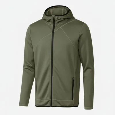 Produktbild von Rocktrail Herren Kapuzenjacke Fleecejacke Olivgrün Gr. S (44/46) Outdoor Hoodie