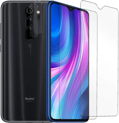 Produktbild von Panzerglas für Xiaomi Redmi Note 8 Pro Schutzfolie 2x Kamera Schutzglas Folie 2x Panzerfolie
