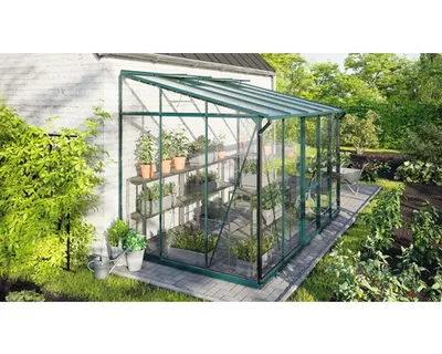 Produktbild von Vitavia Anlehn-Gewächshaus "Ida 6500" smaragd grün 6,5 m² 3 mm ESG/6 mm HKP