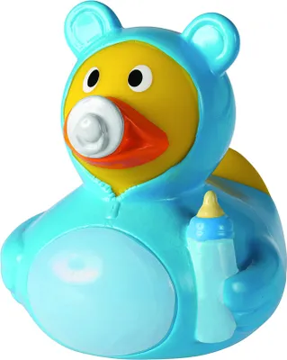 Produktbild von \Baby\" Junge - blau - Anlassente - Quietscheente - Badeente - ca. 8