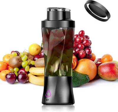 Obrázok produktu pre Prenosný mixér na smoothie – 700 ml, batéria 6000 mAh, mini mixér na cesty, bez BPA, čierny