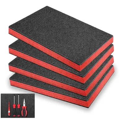 Immagine prodotto di Inserti in schiuma per valigetta utensili - 4 pezzi, dimensioni 40 x 30 x 2,5 cm