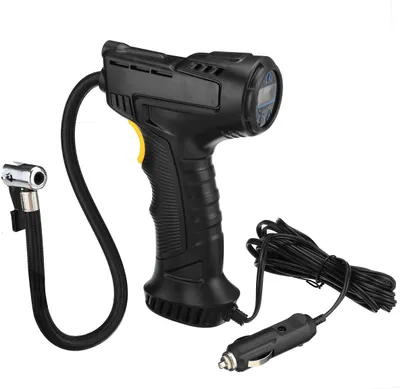 Productafbeelding van Complet set: luchtcompressor, bedrade opblaaspomp, draagbare luchtpomp, digitale bandenpomp voor auto, motorfiets en fietsbanden - #2