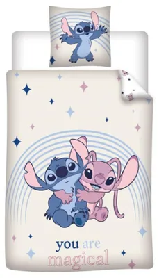 Produktbild von Lobbes Kinder-Bettwäsche Stitch magisch 140x200 cm PolyBaumwolle