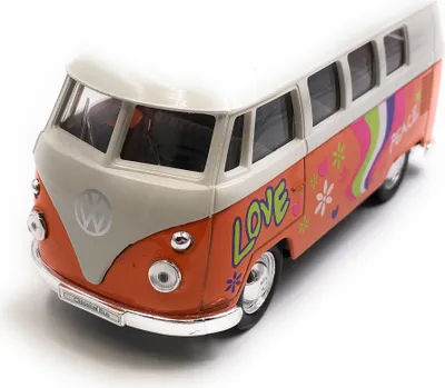 Produktbild von Onwomania Modellauto T1 Love Bulli Bus Love Orange Auto Mst. 1:34-39