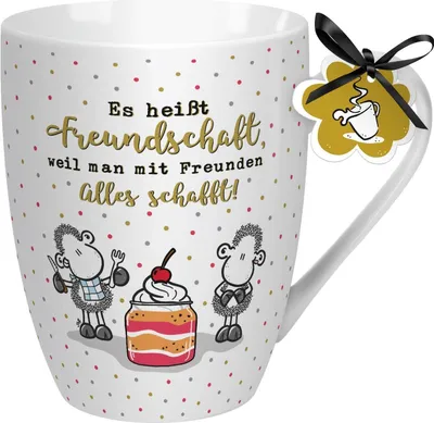 Produktbild von Lieblingstasse 59612 "Es heißt Freundschaft, weil man mit Freunden alles schafft"