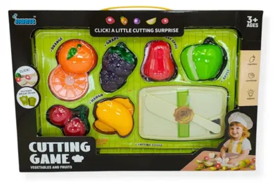 Productafbeelding van Fruitset voor kinderen met snijplank - Jinkee, 8 stuks, vanaf 3 jaar