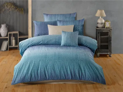 Produktbild von Bettwäsche Baumwolle 140x220, 70x90cm Guru blau