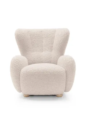 Produktbild von Sessel HUGSY Relaxsessel Boucle mit hoher Rückenlehne – Skandi & Boho Stil