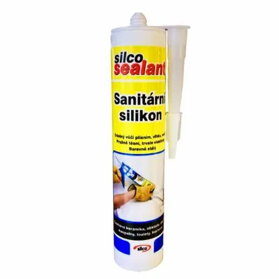 Obrázek produktu pro Sanitární silikon, jednosložkový, 310 ml, transparentní, SILCO