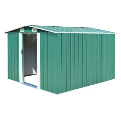 Image de vidaXL Abri de jardin 257×298×178 cm Métal Vert