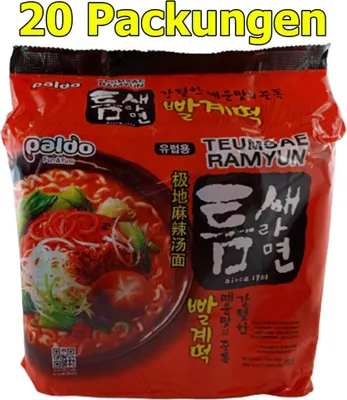 Produktbild von Paldo Teumsae Ramyun Instant Nudeln 20er Pack (20 x 120g)