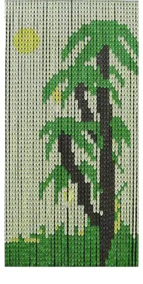 Immagine prodotto di Tenda da interno antizanzare per porte con supporto in alluminio modello Palme 100xH220 cm