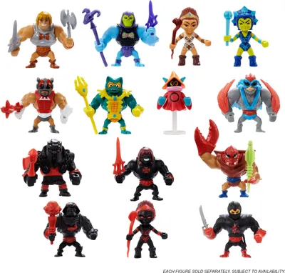 Produktbild von Mattel HBR81 Masters of the Universe Origins Eternia Minis, sortiert (nur 1 zufälliges Exemplar)