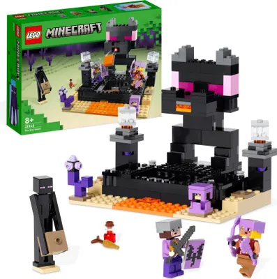 Produktbild von LEGO 21242 Minecraft Die End-Arena Set, 'Player-vs-Player Battle' Action-Spielzeug mit Lava, Enderdrache und Enderman-Figur, Geschenk für Kinder ab 8 Jahren