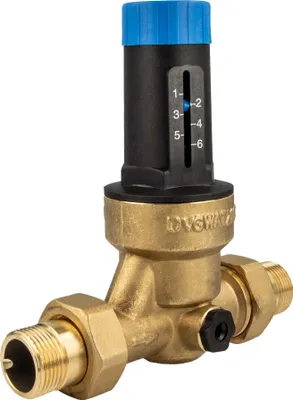 Produktbild von WATTS Druckminderer DRV20/N mit Verschraubung, 3/4 Zoll (DN20), Messing blank 10015771