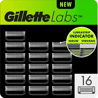 Produktbild von Gillette Rasierklingen, Labs  16 er Pack