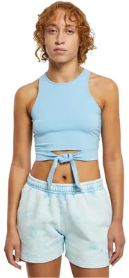 Produktbild von Urban Classics Damen Top Ladies Cropped Knot Top balticblue S