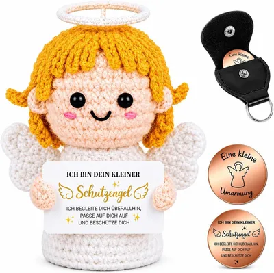 Productafbeelding van Beschermengel geschenk & geluksbrenger - Handgemaakte set met geluksmunt