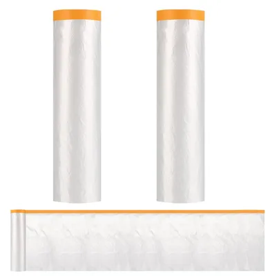 Obrázok produktu pre Ochranná fólia 2 role, 200 cm x 20 m, Priehľadná, Pre autá a steny, Pre maľovanie