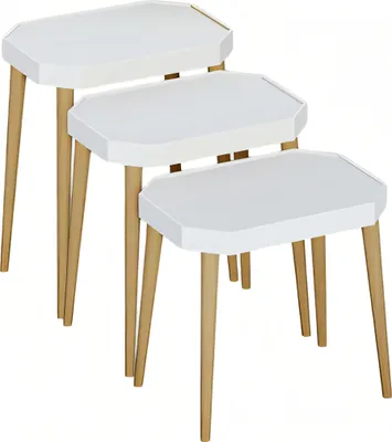 Immagine prodotto di Tavolini in legno bianco dal design moderno