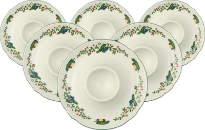Produktbild von Seltmann Weiden Marieluise Weihnachten Eierbecher mit Ablage ø 12,5 cm 6er Set