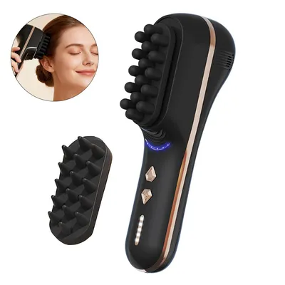 Produktbild von Kabelloser Kopf- und Schädelmassagegerät, 5 Geschwindigkeiten & 2 Aufsätze, Tiefengewebsmassage für Kopf, Schultern & Beine, ideal für Zuhause & Büro