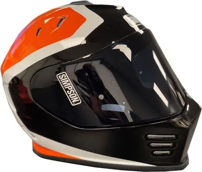 Zdjęcie produktu dla Kask Simpson Venom Milwaukee, biały/czarny/pomarańczowy, XS (54)