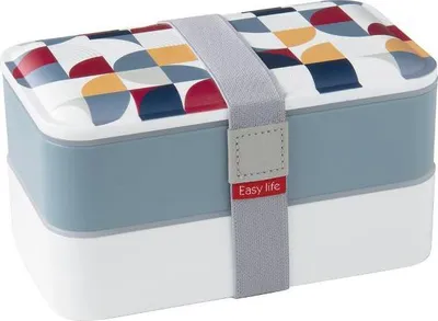 Image de Boîte Repas Easy Life Grise 2 Compartiments Pratiques - Easy Life