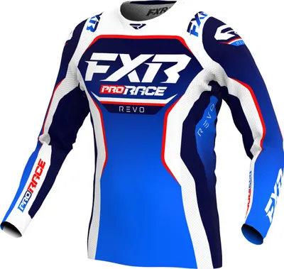 Zdjęcie produktu dla Koszulka motocrossowa FXR Revo 2025, blau/weiß/rot, 2XL