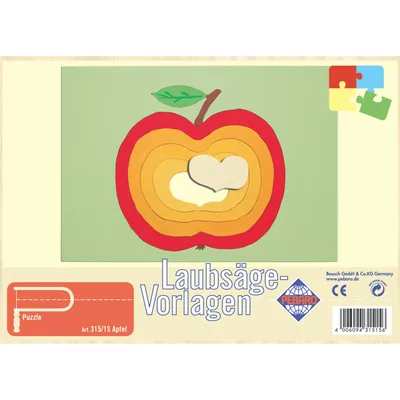 Produktbild von PEBARO Laubsägevorlage Apfel, Puzzle