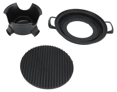 Immagine prodotto di Griglia da tavolo portatile Hibachi in alluminio pressofuso con piastra antiaderente, ideale per picnic e campeggio all'aperto