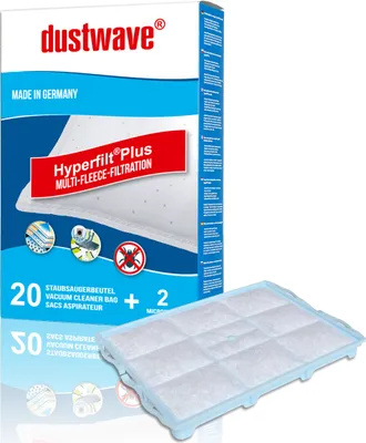 Produktbild von 20 Staubbeutel + Motorschutzfilter passend für Bosch - BSGL2... Bodenstaubsauger - dustwave® Markenstaubfilter  Germany