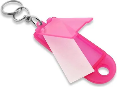 Produktbild von CombiCraft Aufklappbare Schlüsseletiketten in Pink 60x22 mm- Packung mit 100 Stück