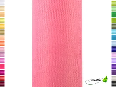 Produktbild von 9m Rolle Tüll 50cm, Farbauswahl:dunkelrosa 157