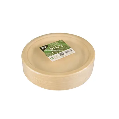 Zdjęcie produktu dla Papstar Zuckerrohr Teller pure Ø 23 cm natur 50 Stück
