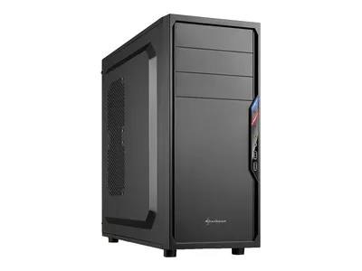 Produktbild von Sharkoon VS4-S, Midi Tower, PC, Schwarz, ATX, micro ATX, Mini-ITX, 16 cm, 38,5 cm