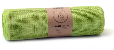 Produktbild von DecoHomeTextil SIZO® Deco Jute Eco Friendly Tischläufer Tischband Geschenkband Hellgrün 30 cm x 500 cm