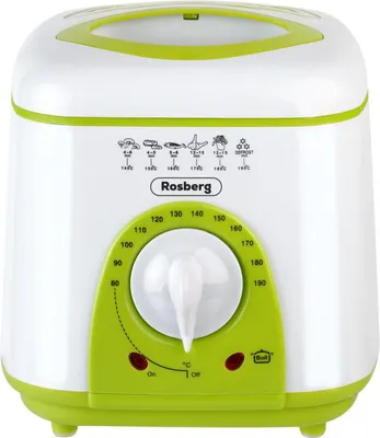 Obrázok produktu pre Rosberg Minifritza R51980B, 1 l, 950 W, 80-190 C, biela/zelen